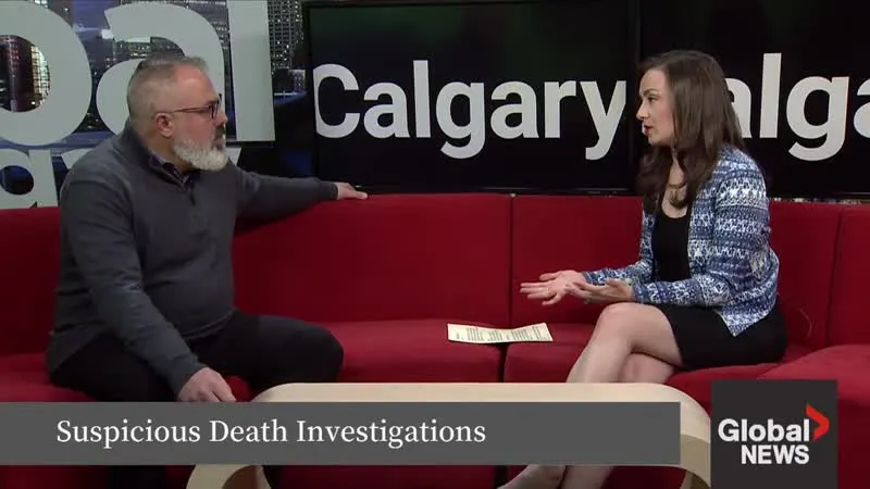 Dave Sweet discussing suspicious death investigations on Global News